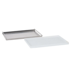 Rectangular Plastic Tray Liner - Brushed Steel Room Collection