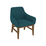 Days Inn Dawn Scheme Lounge Chair- Blue Fabric