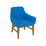 Days Inn Dawn Scheme Lounge Chair- Blue Vinyl