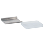 Rectangular Plastic Soap Dish Insert Liner - Brushed Steel Room Collection